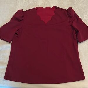Shein Large Cranberry Blouse